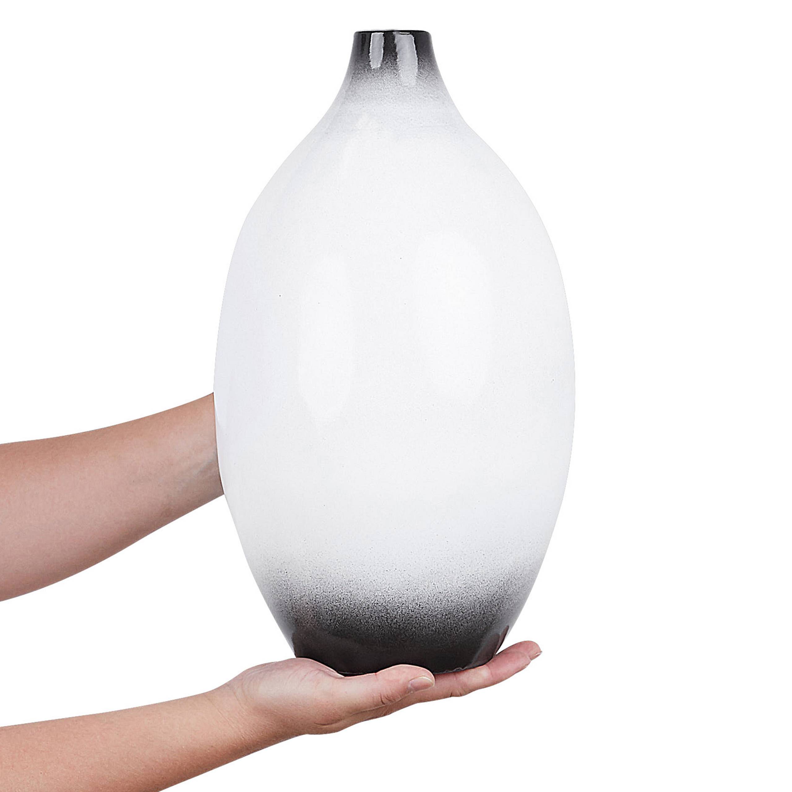 Beliani - Vase décoratif Terre cuite Blanc BAEZA - 20x20x36- Beliani - Image 4