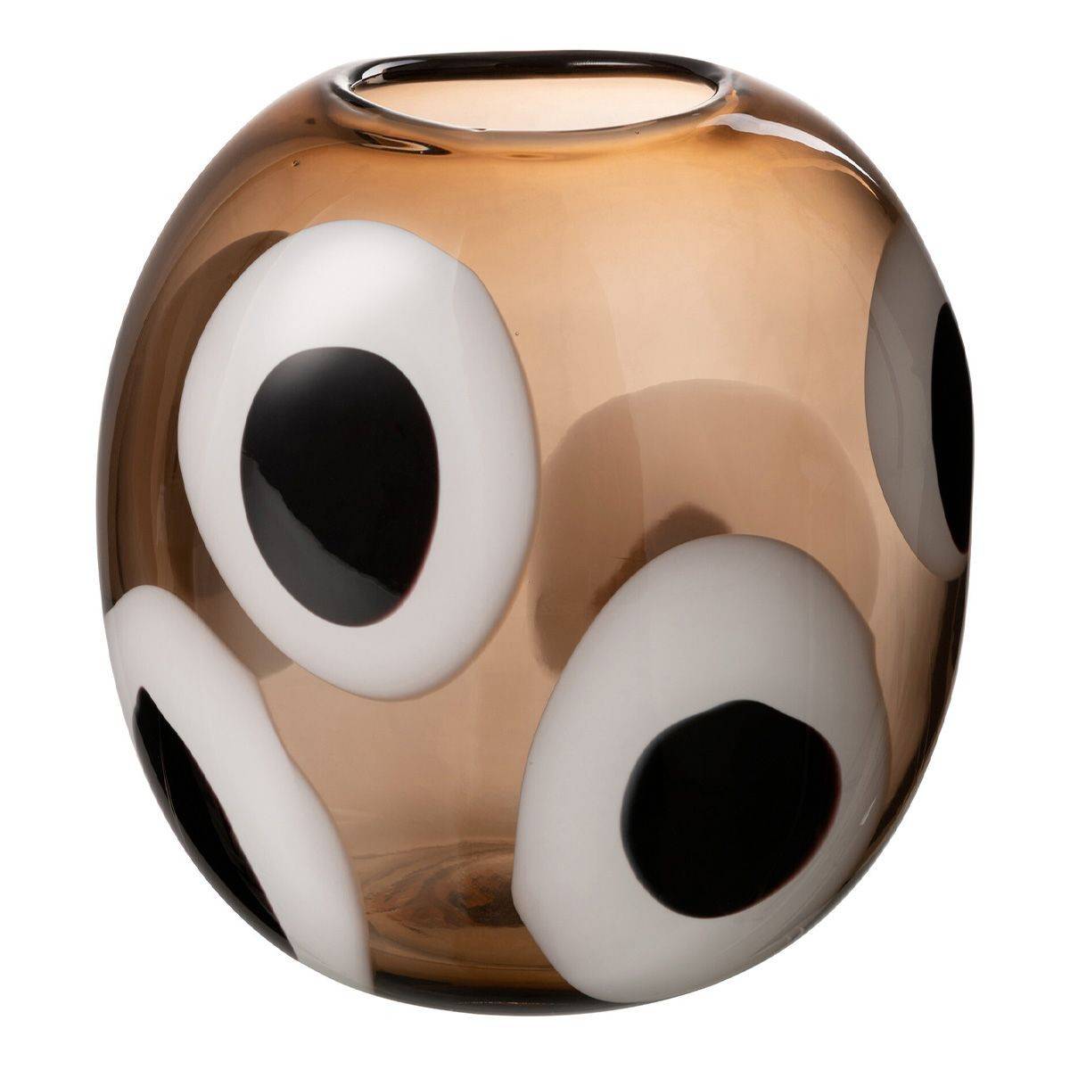 Vase Design en Verre "Izzy" 21cm Marron