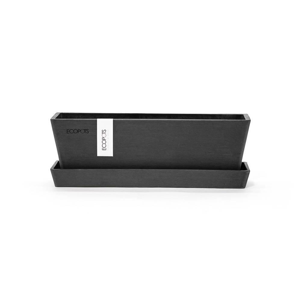 Ecopots - Soucoupe Rectangular 25 Gris Foncé - 25 x 9 x H. 2,3 cm ECOPOTS - Imagen 1
