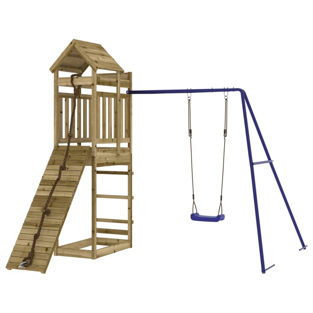 Helloshop26 - Aire de jeux d'extérieur balançoires toboggan portiques robuste jeux jardin 520,95 bois de pin imprégné - Imagen 3