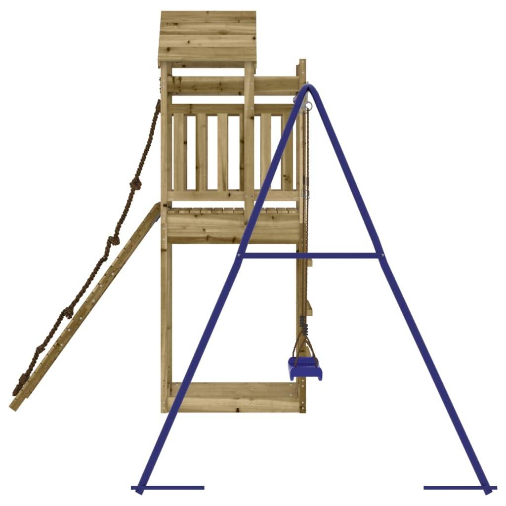 Helloshop26 - Aire de jeux d'extérieur balançoires toboggan portiques robuste jeux jardin 520,95 bois de pin imprégné - Imagen 4