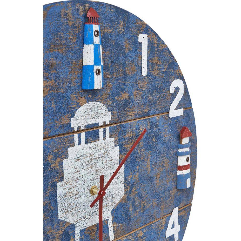 Batela - Horloge en bois Phare 50 cm - Imagen 4