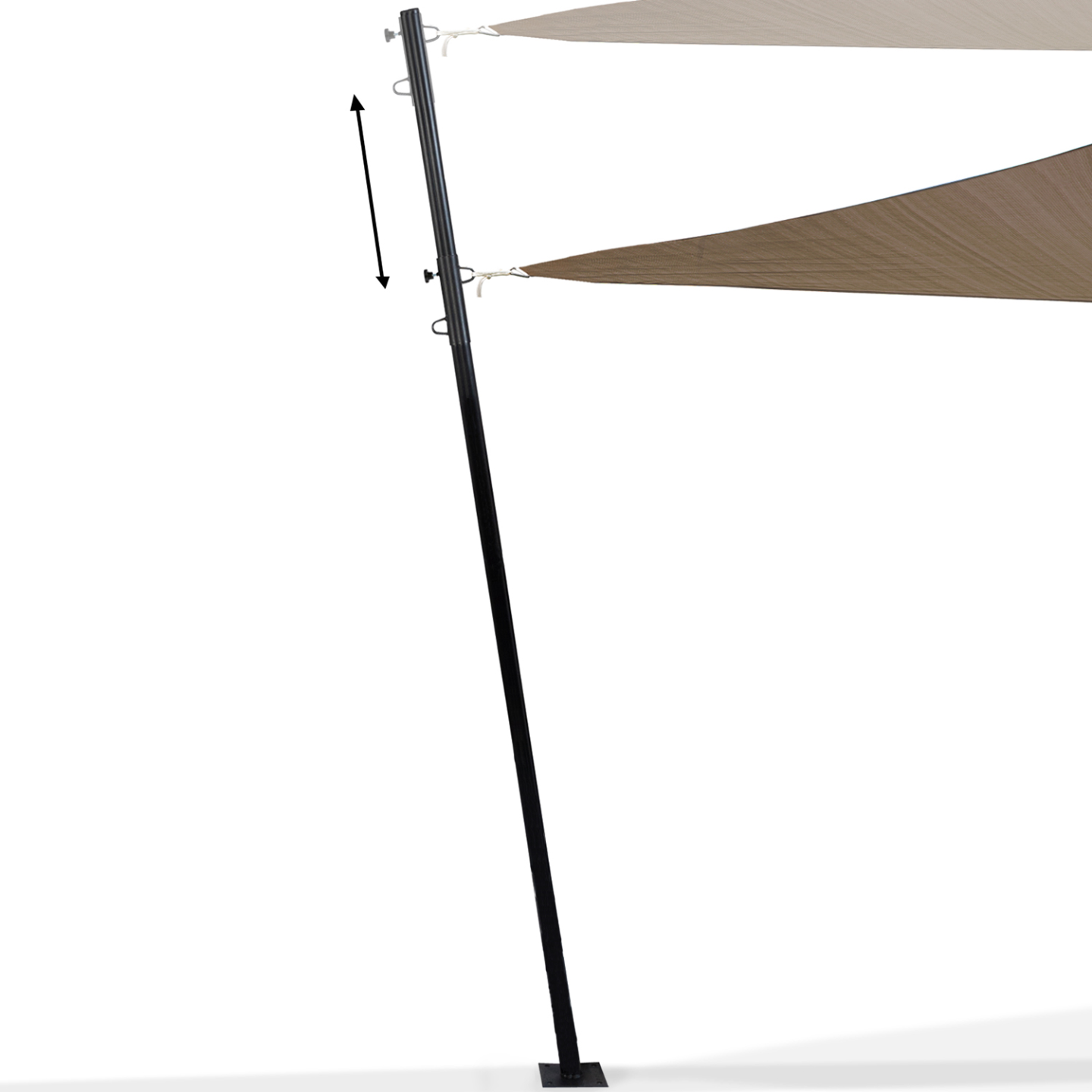 Lot de 2 mâts de fixation réglables pour voile d'ombrage H.220 CM poteaux et bases acier - Image 8