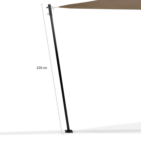 Lot de 2 mâts de fixation réglables pour voile d'ombrage H.220 CM poteaux et bases acier - Image 7