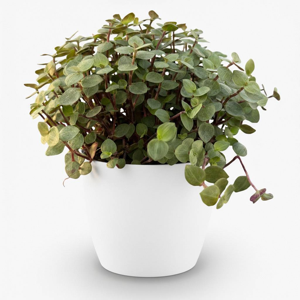 La Green Touch - Callisia repens - Callisie rampante - Avec cache-pot blanc - Pot Ø14 cm, H 20 cm - Image 2