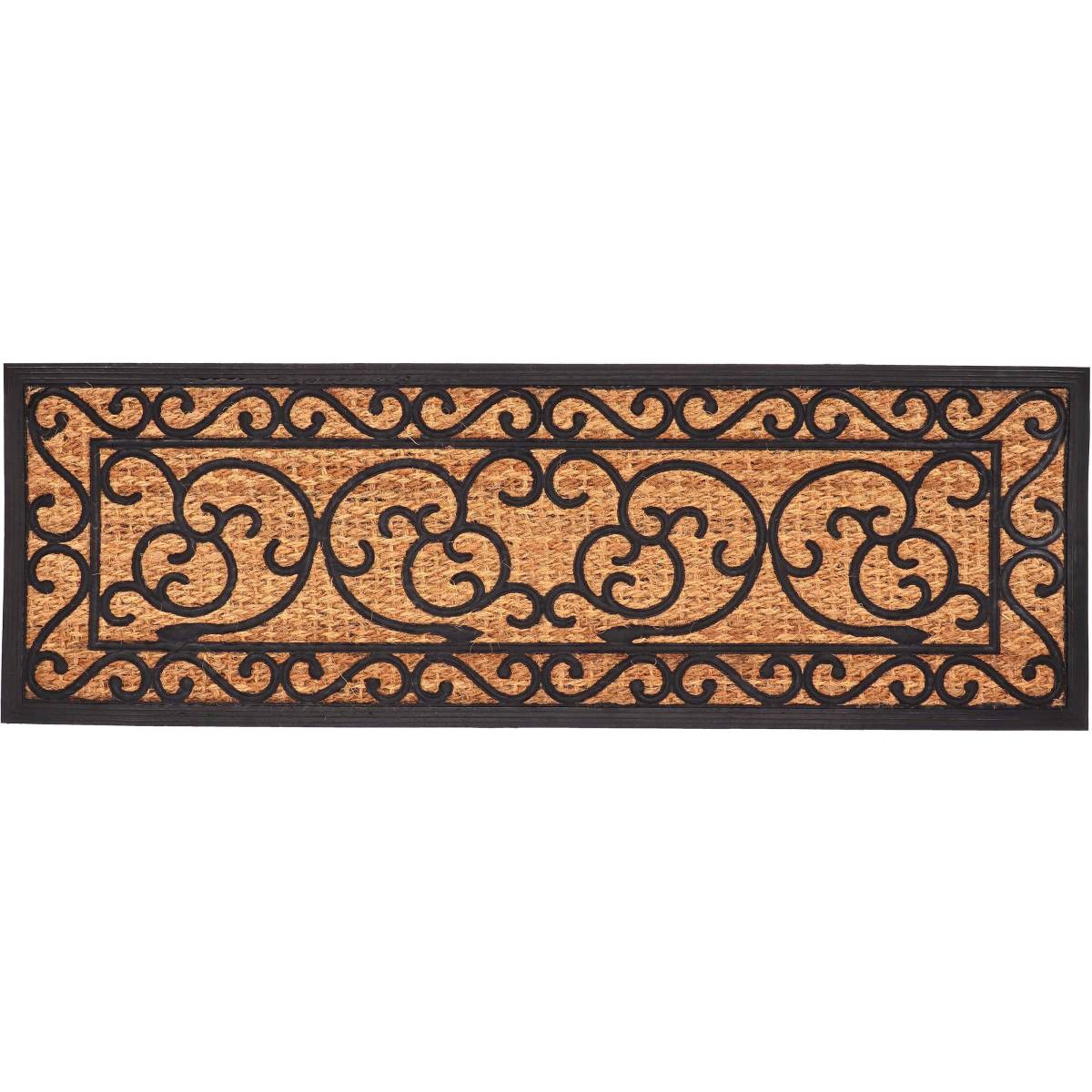 Esschert Design - Paillasson en caoutchouc coco Arabesque XL Best For Boots - Imagen 1