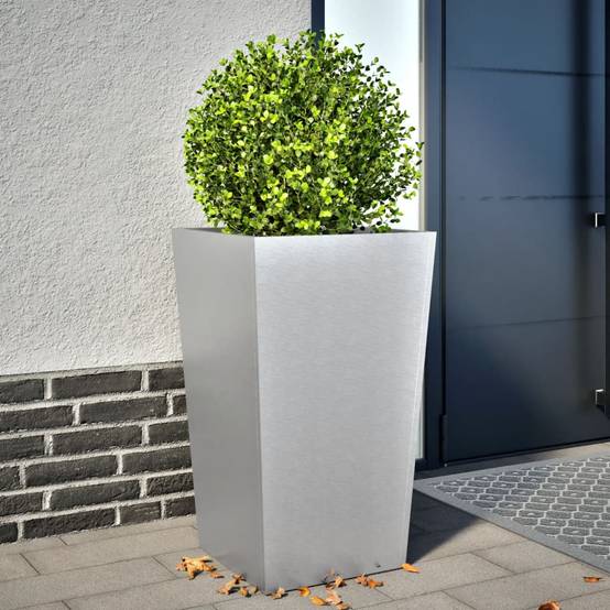 Jardinière - Bac à fleurs - Pot de fleurs 45x45x75 cm acier galvanisé - Image 2