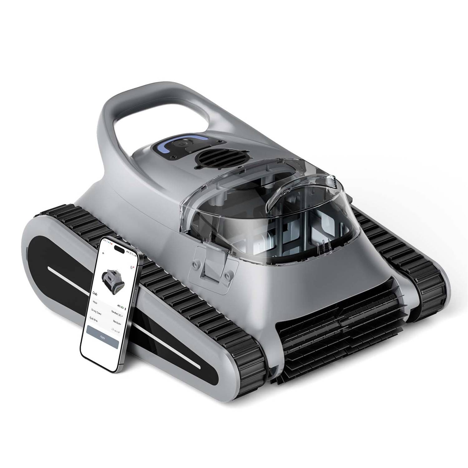 Robot nettoyeur automatique sans fil SEAUTO SAT30, navigation intelligente par sonar, haute aspiration, longue autonomie pour piscine jusqu'à 200m²