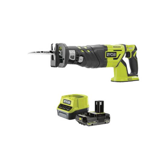 Ryobi - Pack RYOBI Scie sabre R18RS7-0 - Brushless 18V One+ - 1 batterie 2.0Ah - 1 chargeur rapide RC18120-120 - Image 1