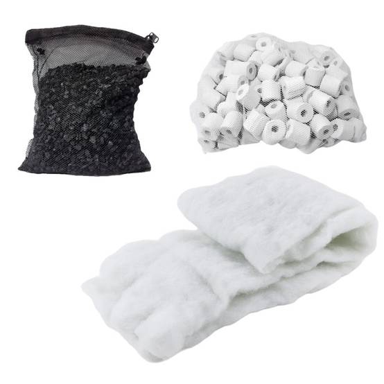 Pack Entretien Filtration Aquarium Charbon & Céramique MAX 200 L