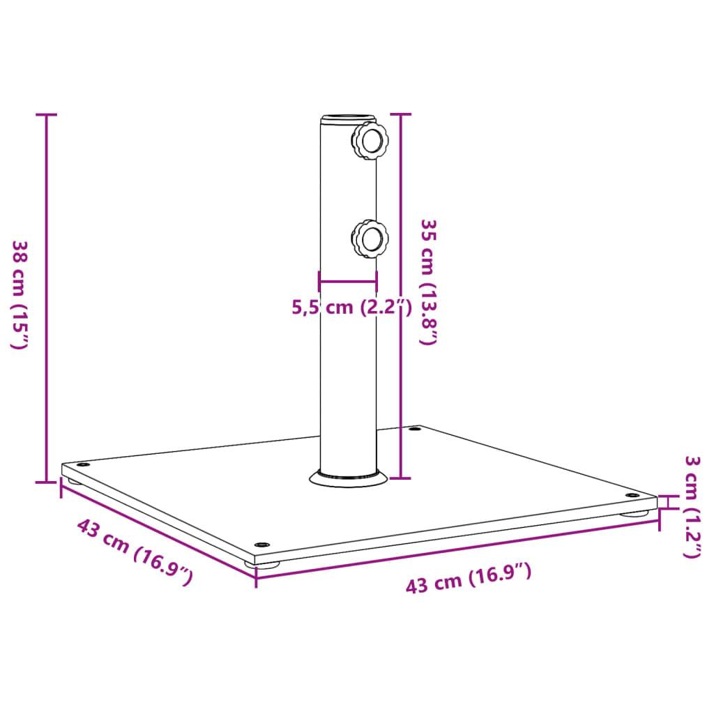 Accessoire parasol acier noir 43 x 43 x 38 cm - Prolenta premium p375.2 - Image 9