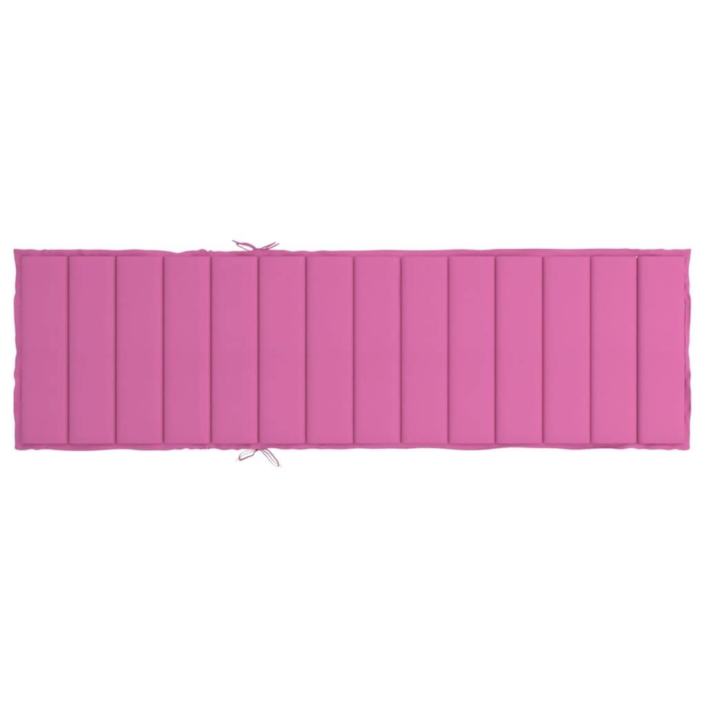 Coussin Matelas pour Transat Tissu Oxford Imperméable pour Jardin Piscine Rose 200x60cm – ComfortXL Outdoor Living - Image 5