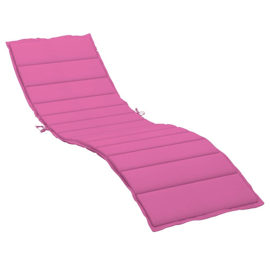 Coussin Matelas pour Transat Tissu Oxford Imperméable pour Jardin Piscine Rose 200x60cm – ComfortXL Outdoor Living - Image 2