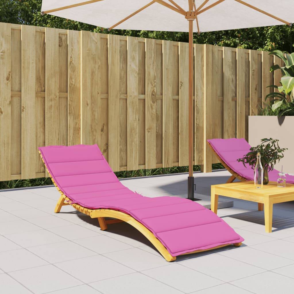 Coussin Matelas pour Transat Tissu Oxford Imperméable pour Jardin Piscine Rose 200x60cm – ComfortXL Outdoor Living - Image 1