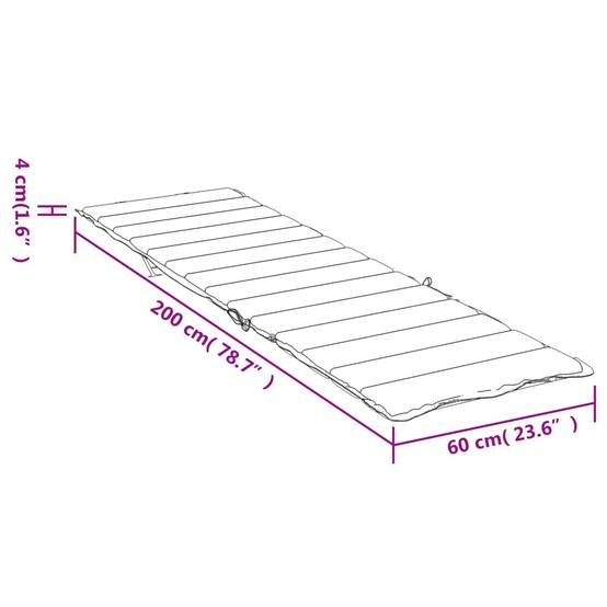Coussin Matelas pour Transat Tissu Oxford Imperméable pour Jardin Piscine Rose 200x60cm – ComfortXL Outdoor Living - Image 9