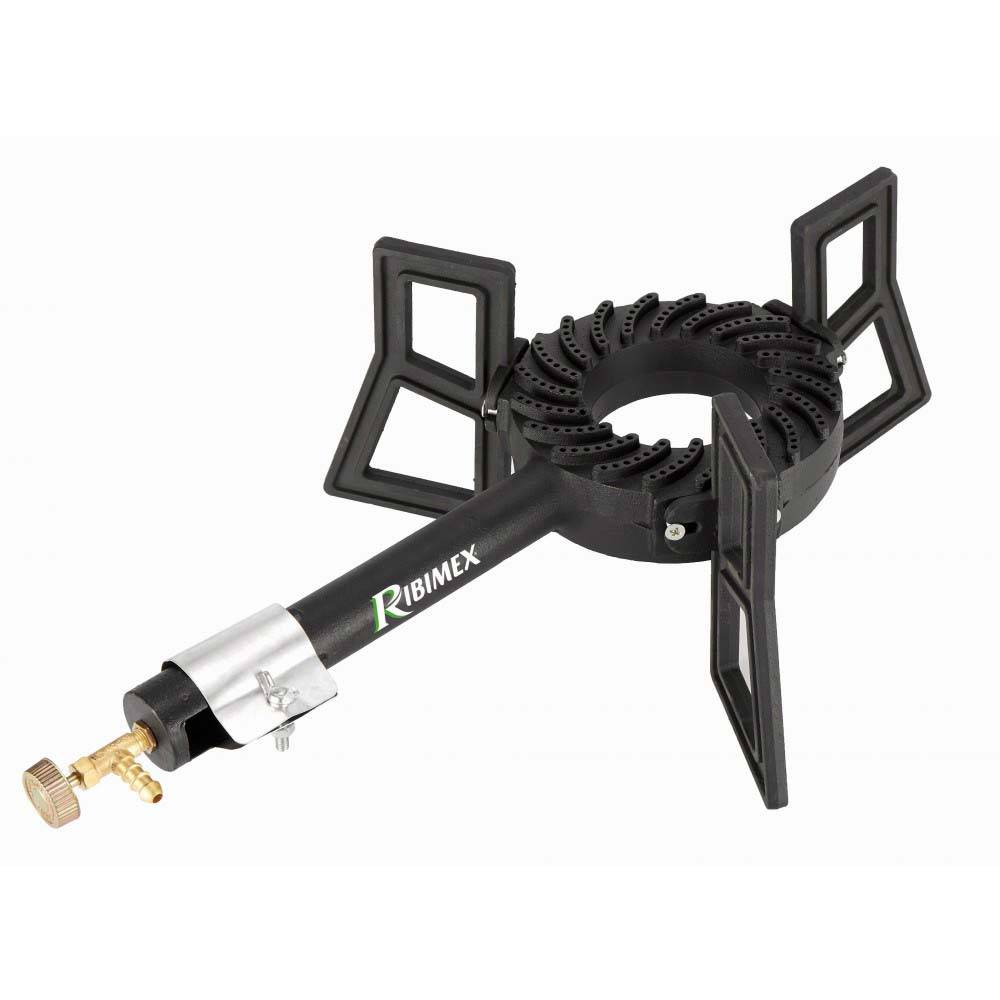 Ribimex - Hornillo de gas 3 patas de hierro fundido quemador de hierro fundido 8000w