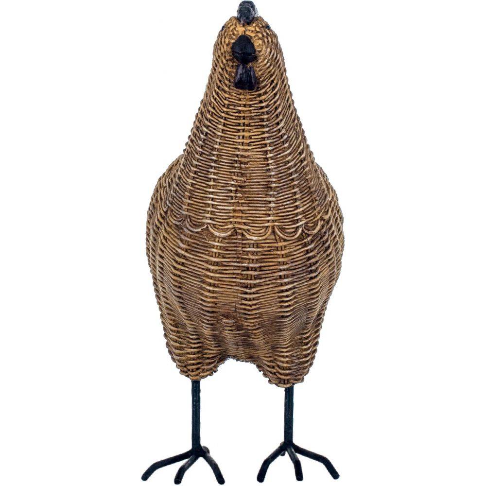Origen - Poule décorative en résine et résine tressée - Imagen 2