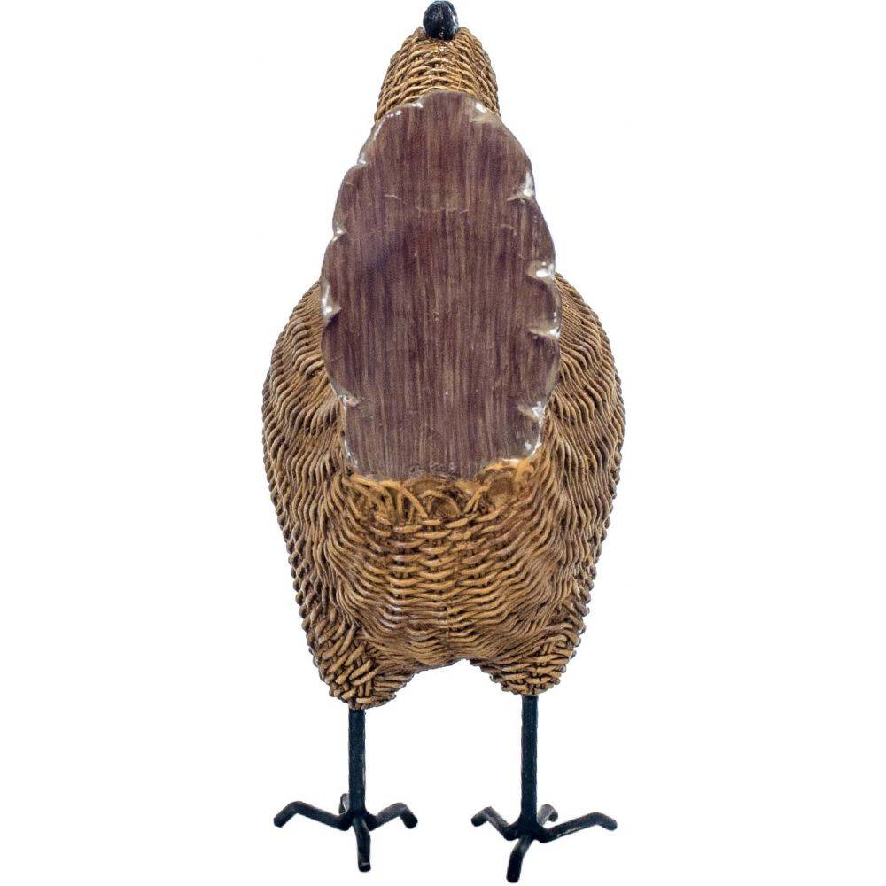 Origen - Poule décorative en résine et résine tressée - Imagen 4