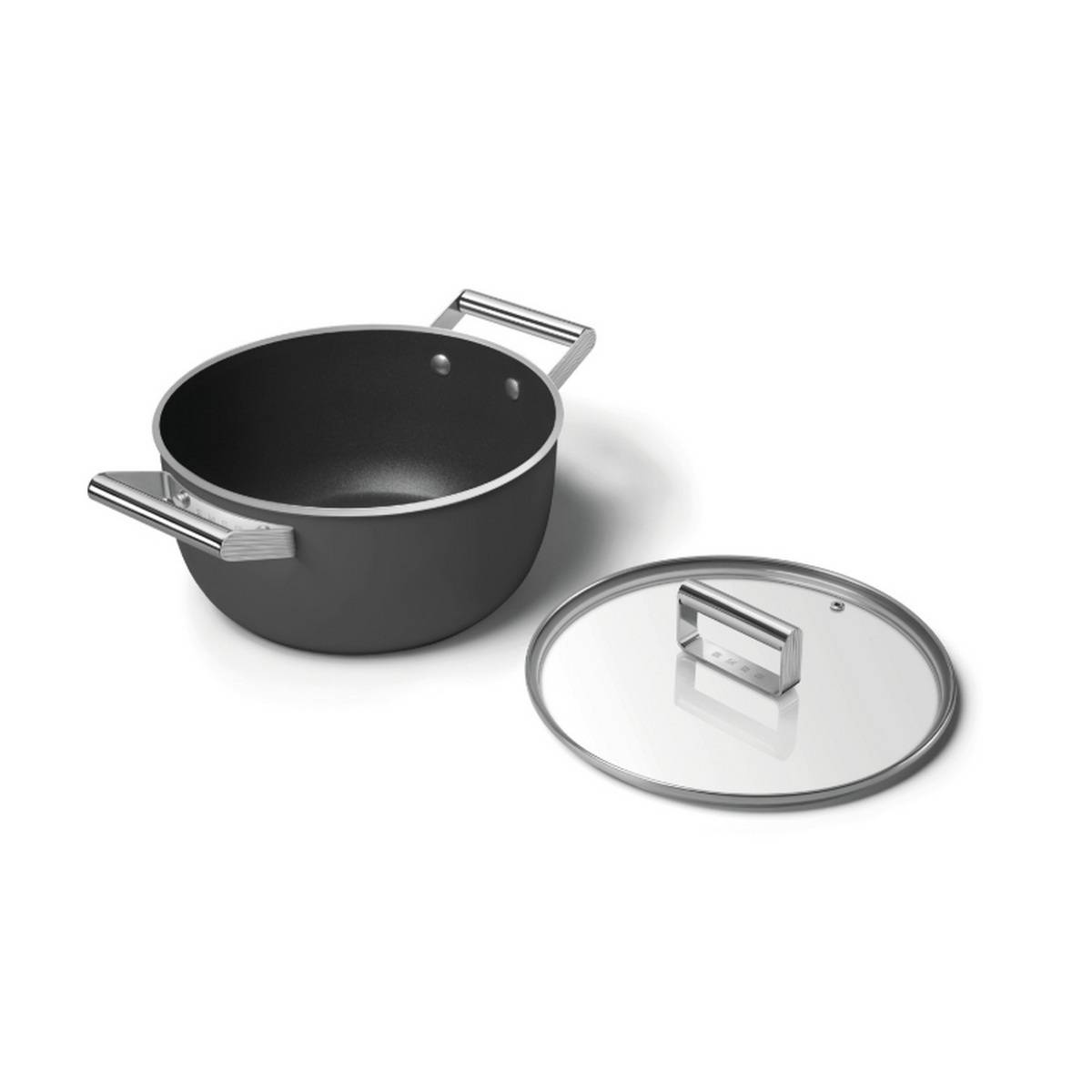 Faitout noir mat 24cm + couvercle CSF2412BLM Smeg - Image 5