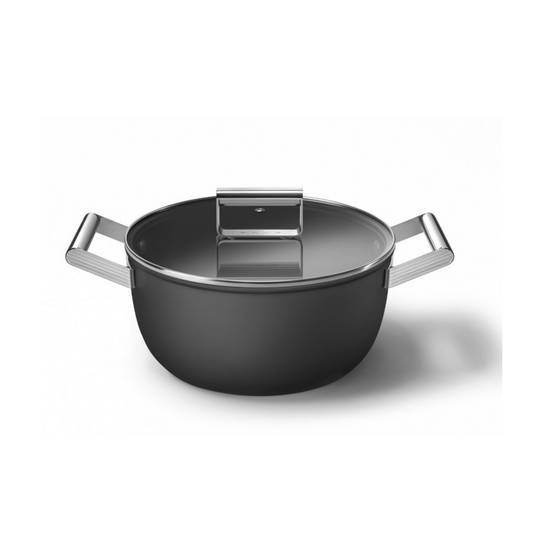 Faitout noir mat 24cm + couvercle CSF2412BLM Smeg - Image 7