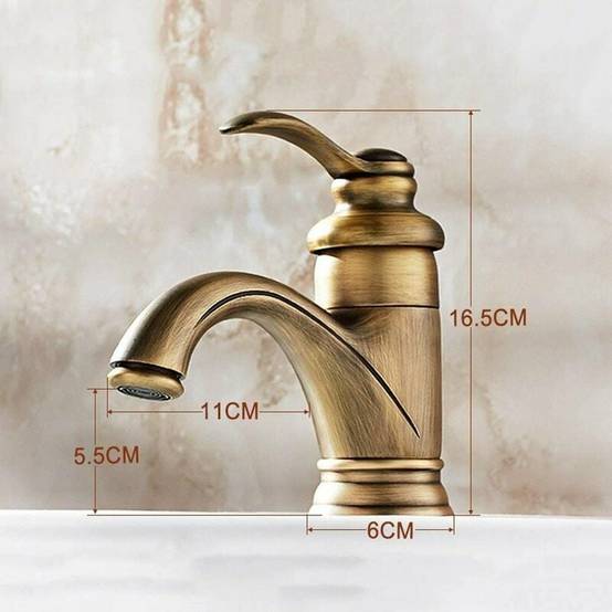 Robinet de baignoire Antique rétro, lavabo européen, robinet de salle de bains chaud et froid, robinet d'évier en bronze-Lytech - Image 2