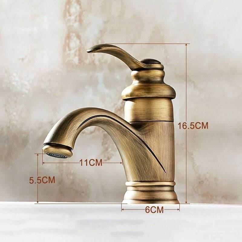 Robinet de baignoire Antique rétro, lavabo européen, robinet de salle de bains chaud et froid, robinet d'évier en bronze-Lytech - Image 2
