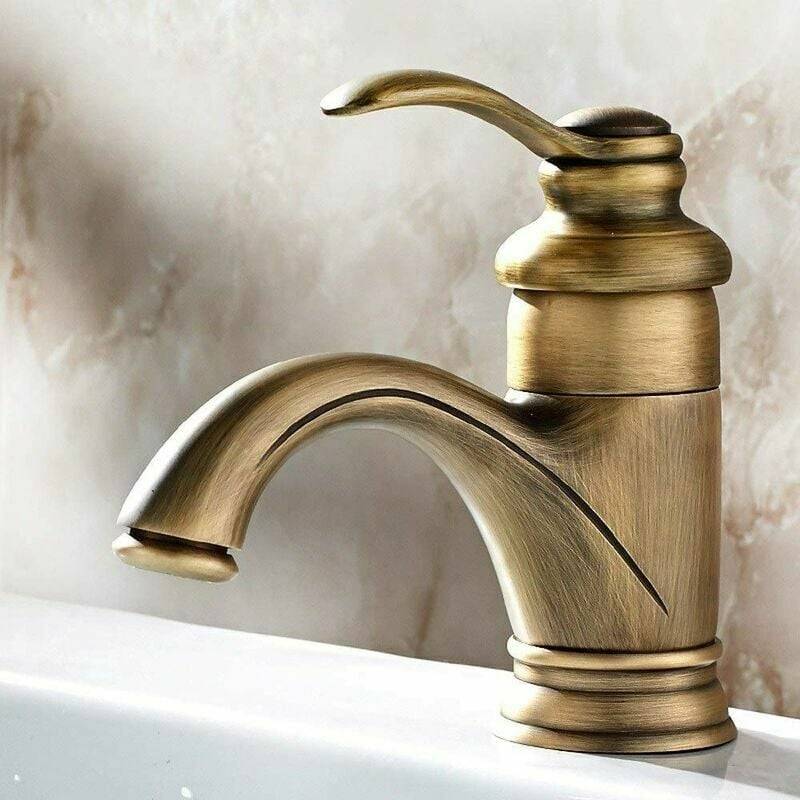 Robinet de baignoire Antique rétro, lavabo européen, robinet de salle de bains chaud et froid, robinet d'évier en bronze-Lytech - Image 1
