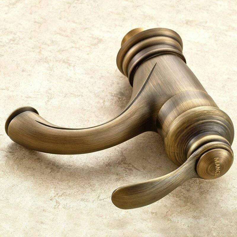 Robinet de baignoire Antique rétro, lavabo européen, robinet de salle de bains chaud et froid, robinet d'évier en bronze-Lytech - Image 4