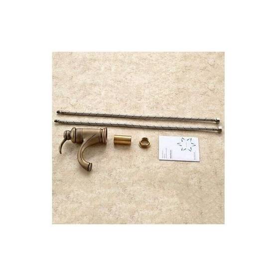 Robinet de baignoire Antique rétro, lavabo européen, robinet de salle de bains chaud et froid, robinet d'évier en bronze-Lytech - Image 5