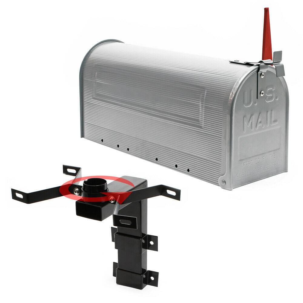 Helloshop26 - Us mailbox boite aux lettres design américain argent-gris montage au mur poste - Imagen 3