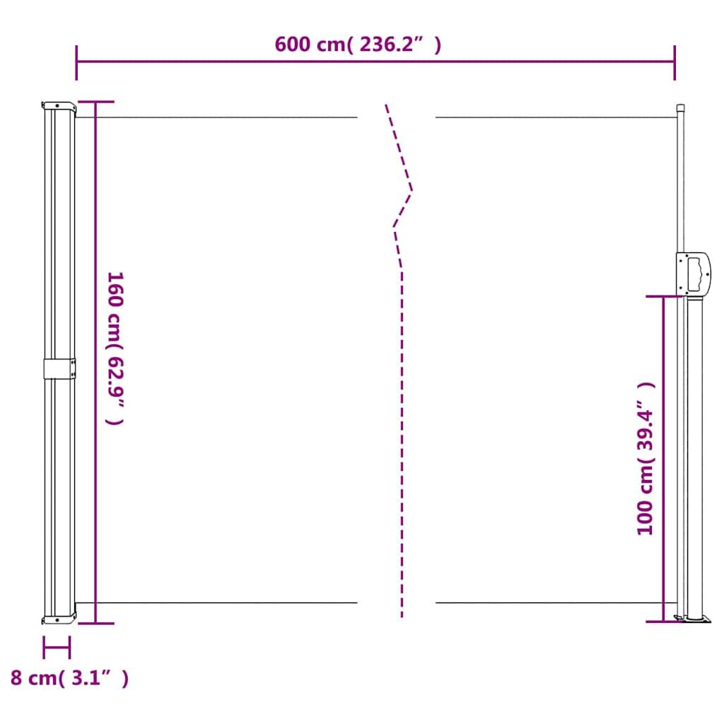 Maison Chic - Store Banne - Auvent latéral rétractable beige 160x600 cm - MEUBLE PRO-JU4961 - Image 9