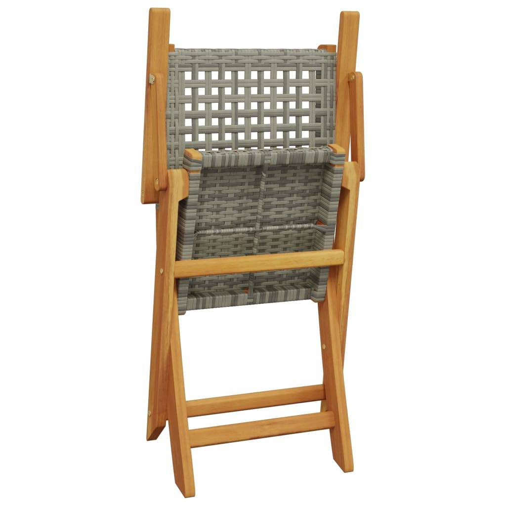 PANGIVO - Chaises de jardin lot de 2 gris bois massif d'acacia et rotin 54 x 57 x 91 cm - PANGIVO - Image 8