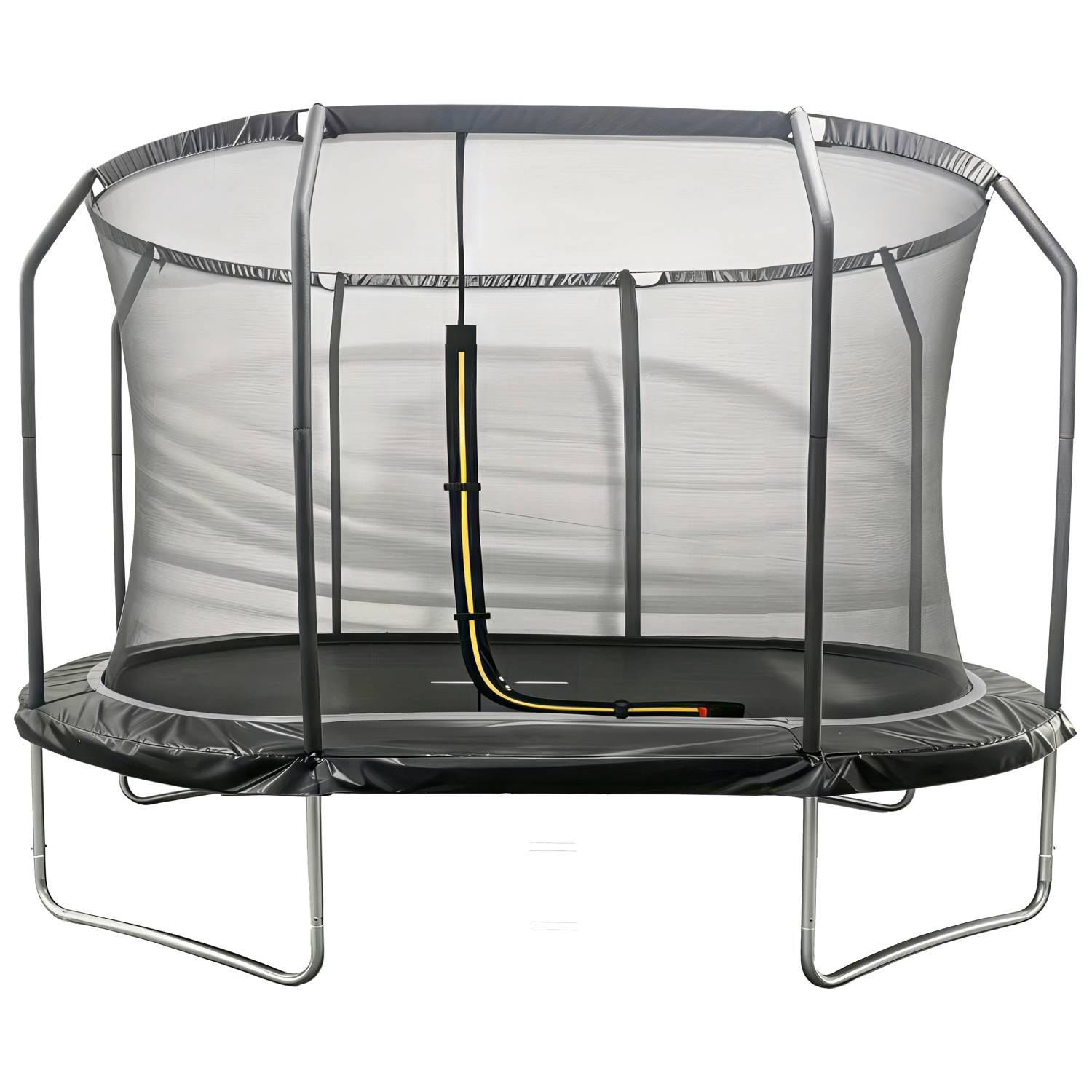 Trampoline ovale 366x244cm noir SYDNEY + filet et échelle - HAPPY GARDEN - Image 2