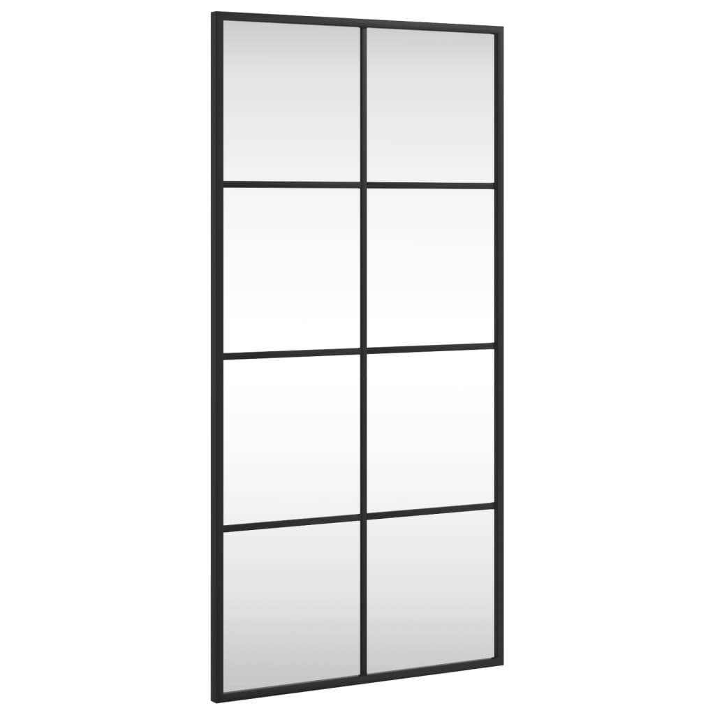 Maison Chic - Miroir mural - Miroir décoratif noir 40x80 cm rectangulaire fer - Image 1