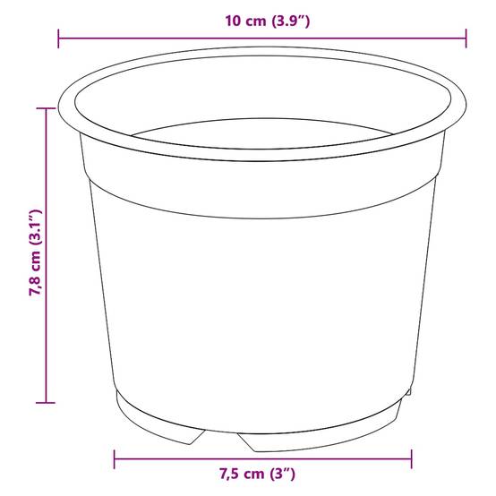 Lot de 200 Pots de Fleurs Plastique pour Semis Intérieur Extérieur Drainage 10x8 cm Terre Cuite - ComfortXL Outdoor Living - Image 6