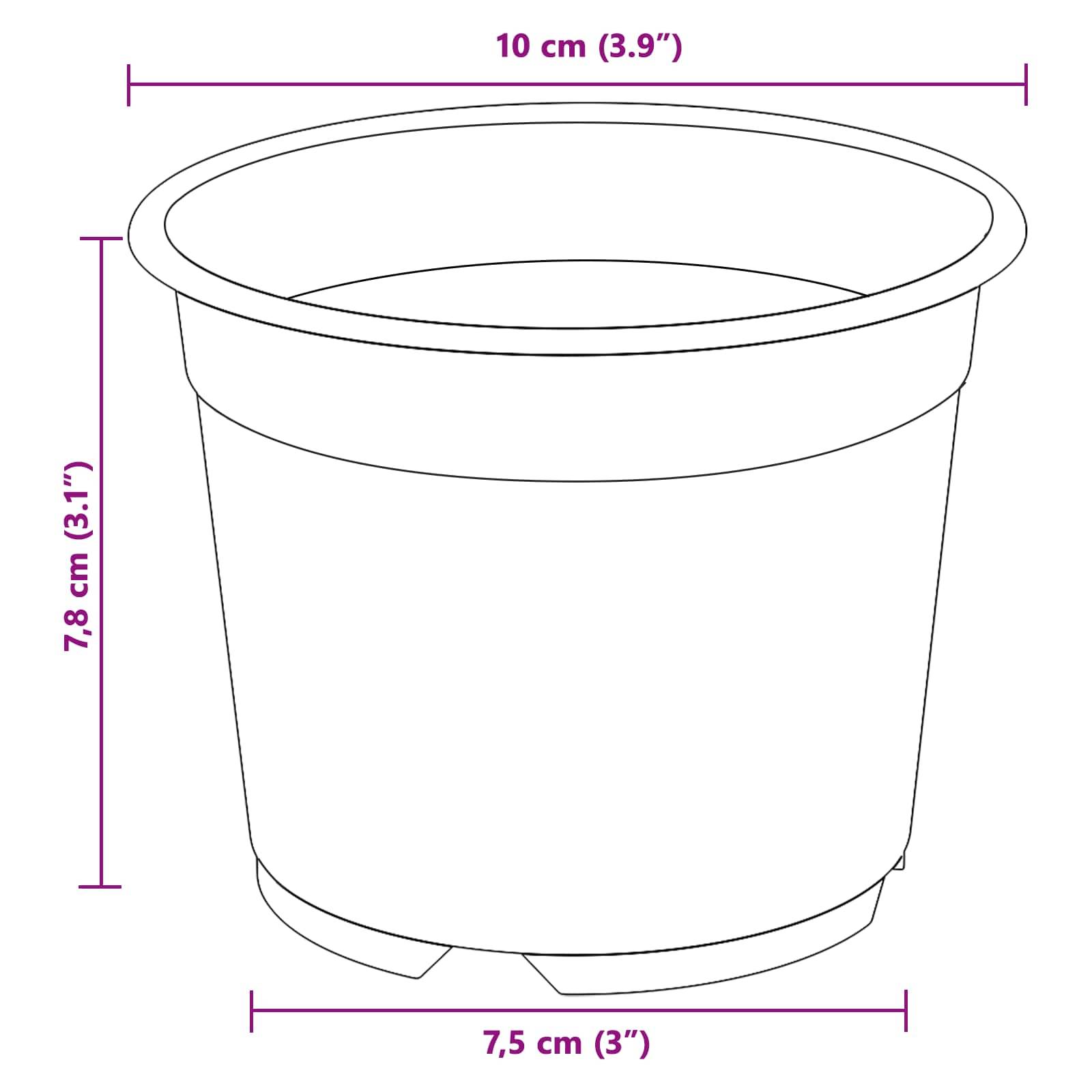 Lot de 200 Pots de Fleurs Plastique pour Semis Intérieur Extérieur Drainage 10x8 cm Terre Cuite - ComfortXL Outdoor Living - Image 6