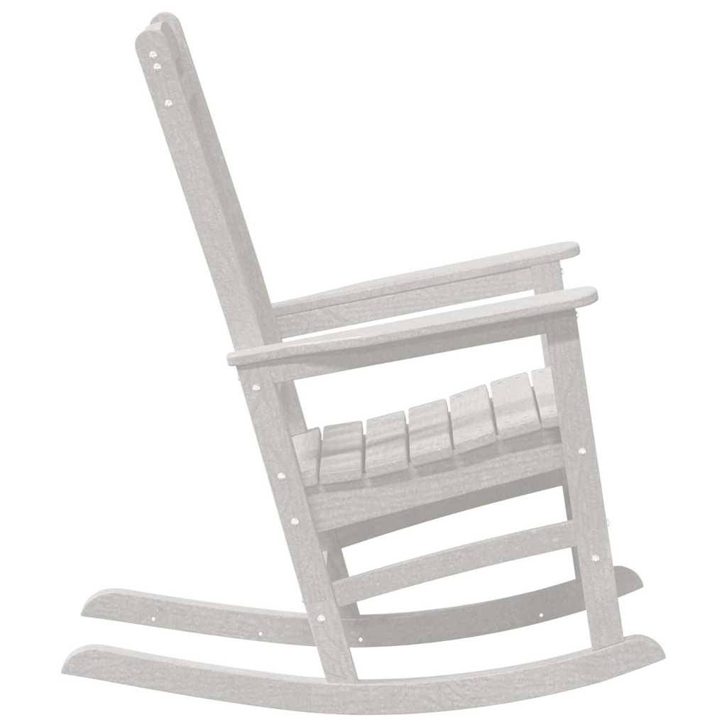 Vidaxl - Chaise Berçante de Jardin Blanc 92 x 70 x 108 cm HDPE vidaXL 42006613 - Image 6