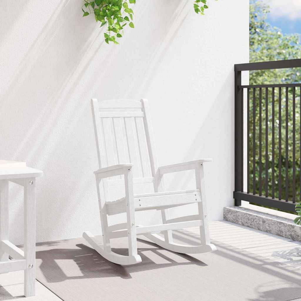 Vidaxl - Chaise Berçante de Jardin Blanc 92 x 70 x 108 cm HDPE vidaXL 42006613 - Image 4