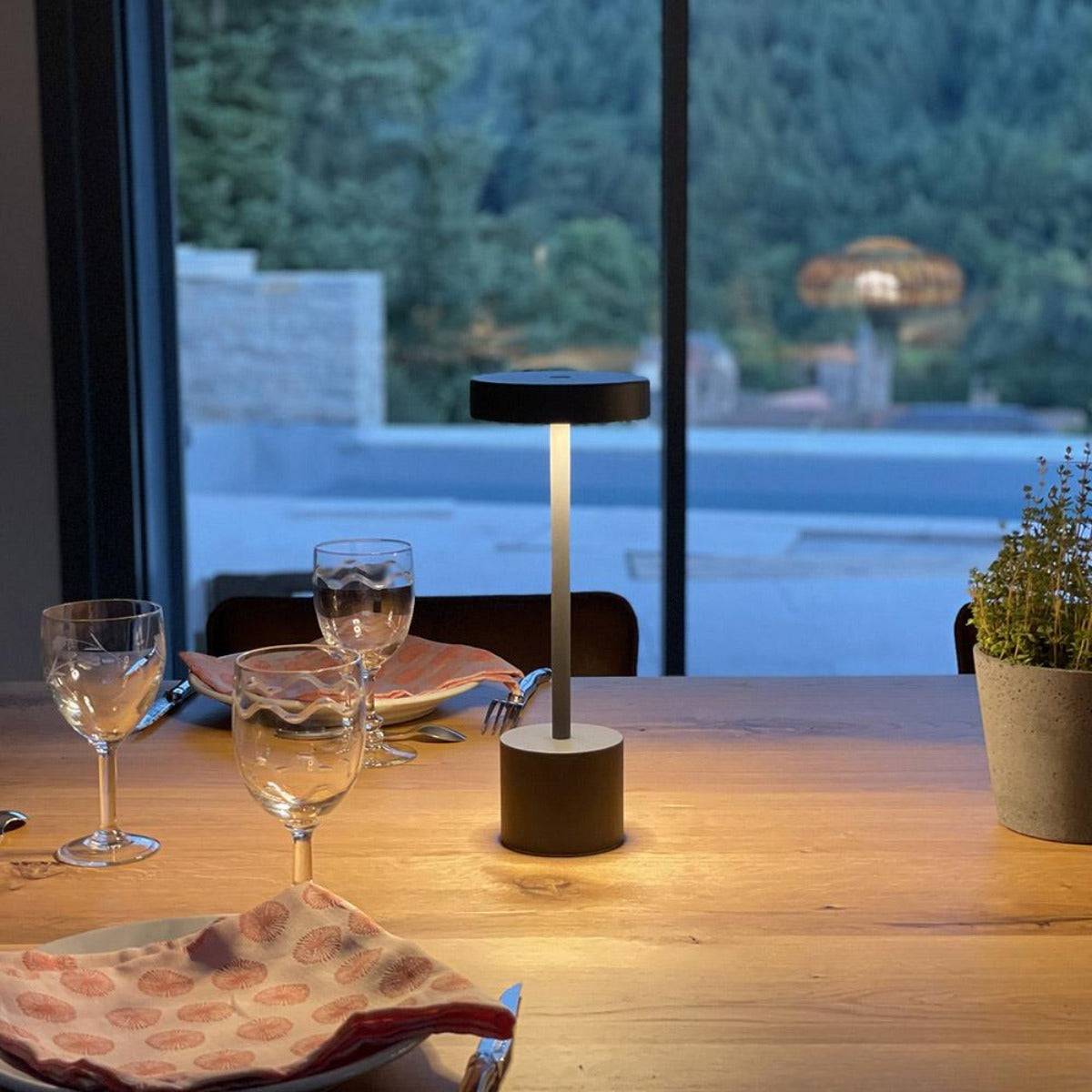 Lumisky - Lampe de table sans fil ROBY Gris H30cm - Imagen 5