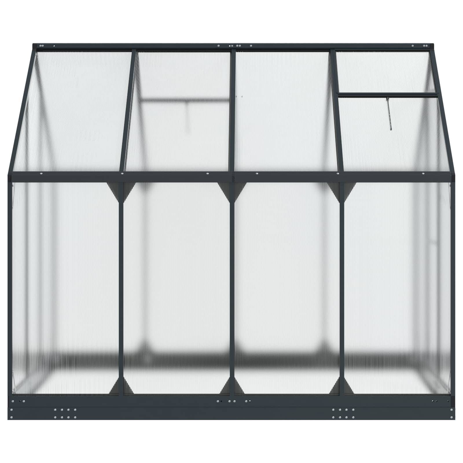 PANGIVO - Serre de jardin aluminium et acier galvanisé anthracite 183.5 x 243.5 x 207 cm - PANGIVO - Image 5