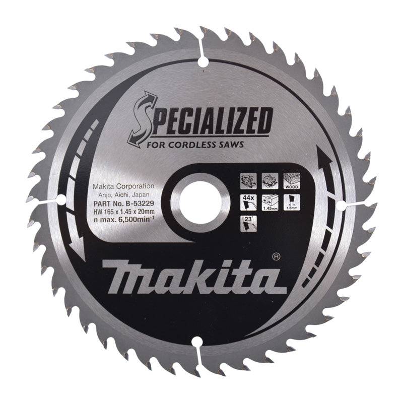 Makita - Lames Carbure "Specialized" pour Bois, pour scies circulaires à batterie MAKITA - taille Ø165 mm x 44 Dents - MAKITA ACCESSOIRES - Imagen 1