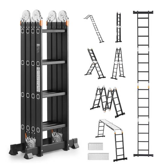 Vevor - VEVOR Échelle pliante 7-en-1, hauteur portée 4,65 m. Planche échafaudage, charge 150 kg. - Image 1