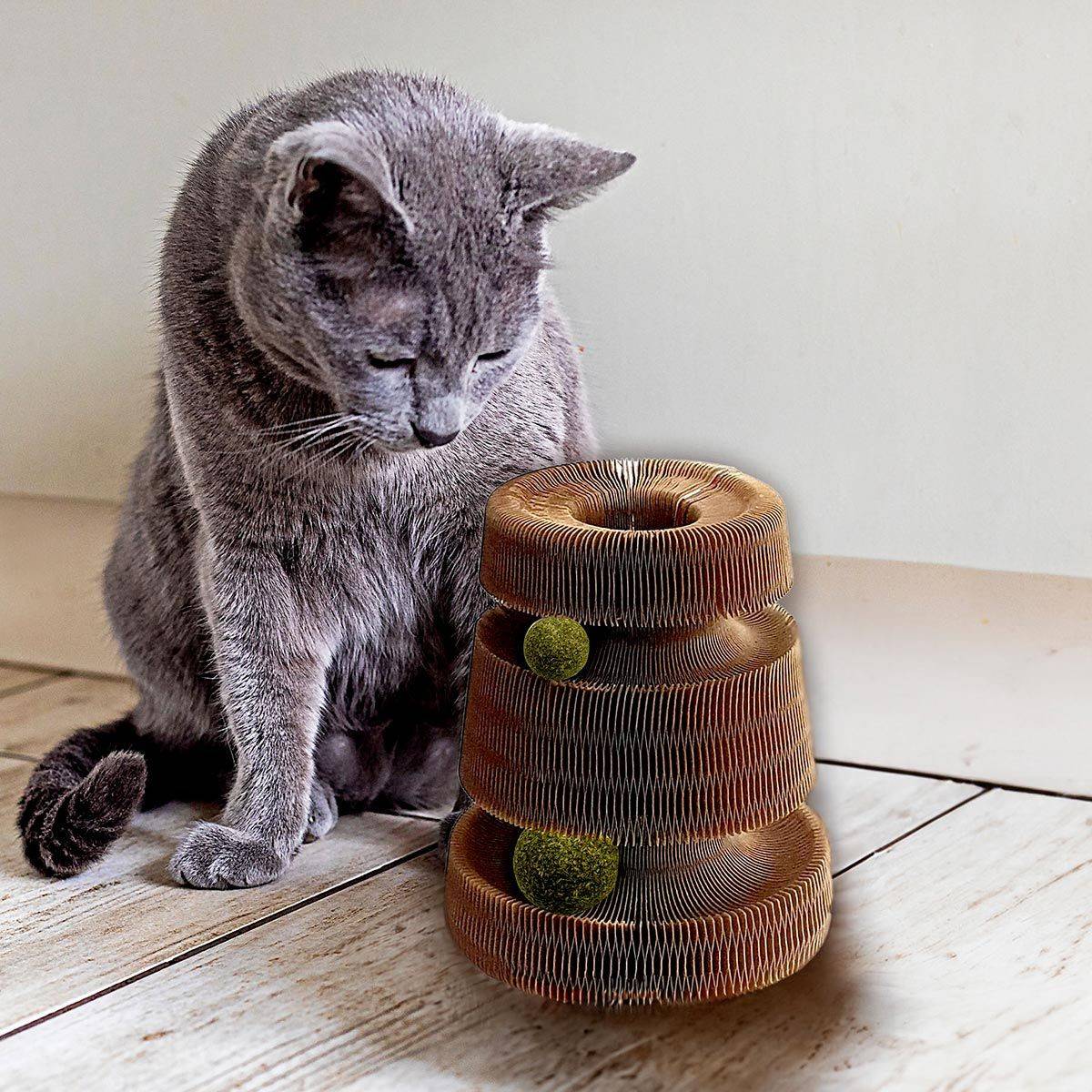 Love Story - Jouet Griffoir Pour Chat "Magique" 18cm Naturel - Image 2