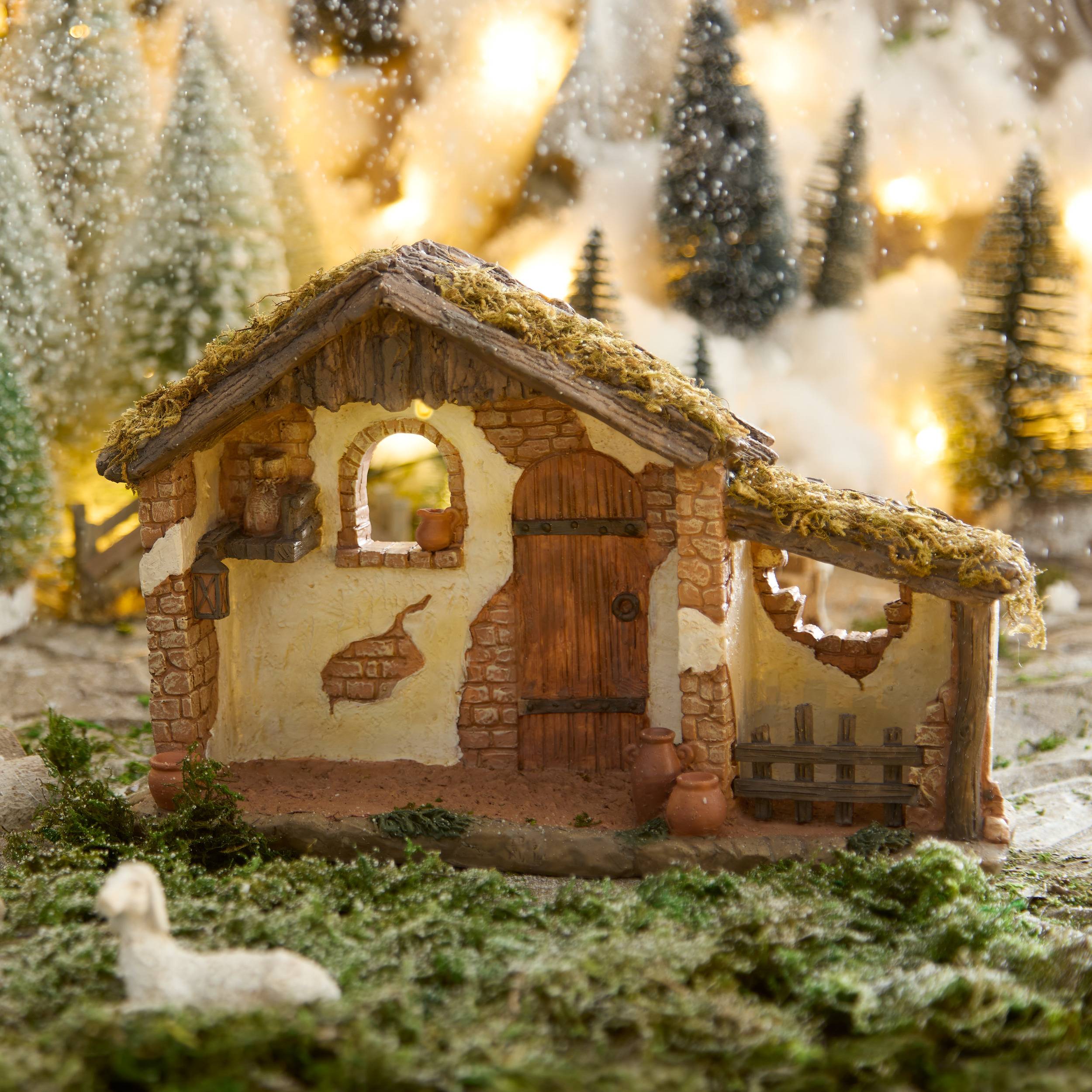 Atmosphera - Crèche de Noël à garnir en résine lumineuse H. 21 cm - Atmosphera Créateur d'intérieur - Image 1