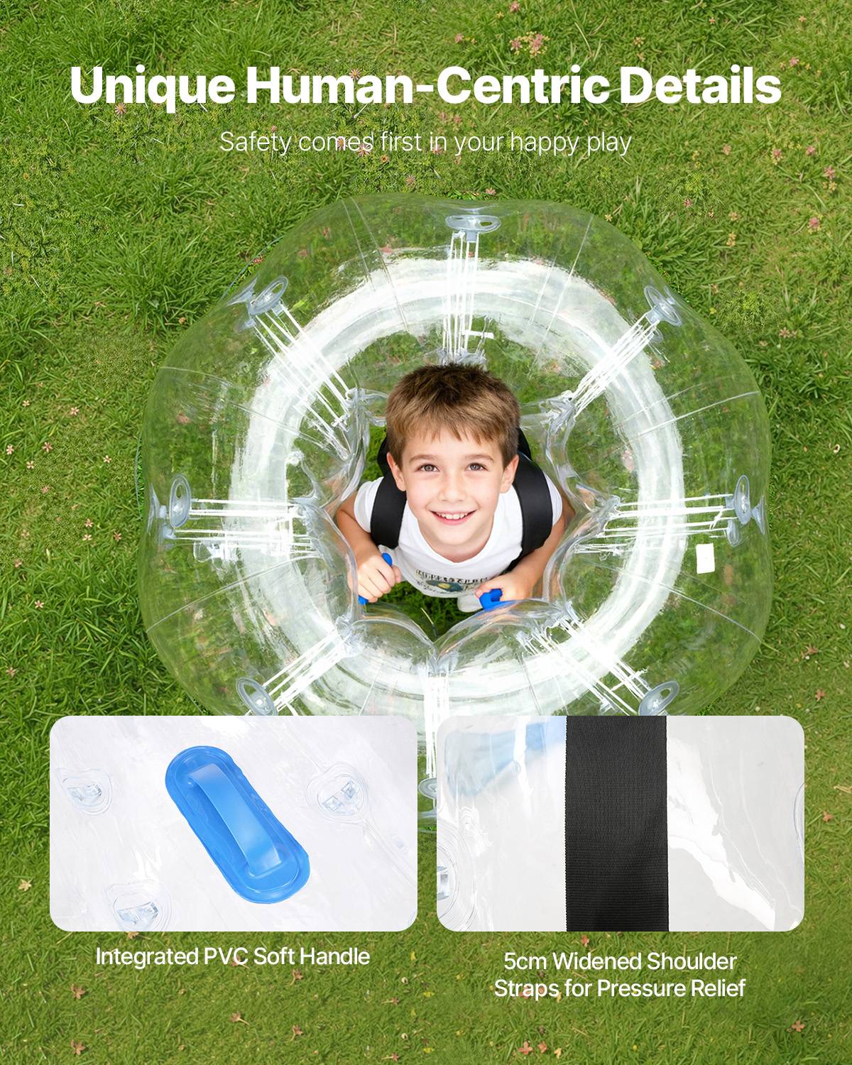 Vevor - VEVOR Bulles gonflables transparentes 1.2m (2pcs), PVC 0.8mm, pour jeux en plein air, adolescents/adultes. - Image 4