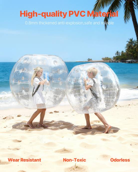 Vevor - VEVOR Bulles gonflables transparentes 1.2m (2pcs), PVC 0.8mm, pour jeux en plein air, adolescents/adultes. - Image 2