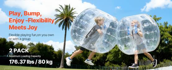 Vevor - VEVOR Bulles gonflables transparentes 1.2m (2pcs), PVC 0.8mm, pour jeux en plein air, adolescents/adultes. - Image 9
