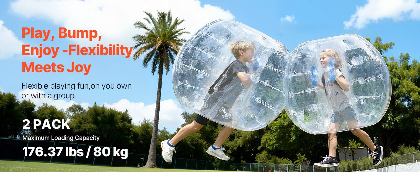 Vevor - VEVOR Bulles gonflables transparentes 1.2m (2pcs), PVC 0.8mm, pour jeux en plein air, adolescents/adultes. - Image 9