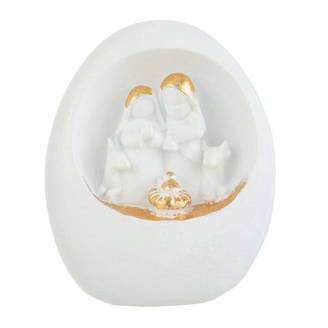 Crèche de Noël Design "3 Sujets" 19cm Blanc