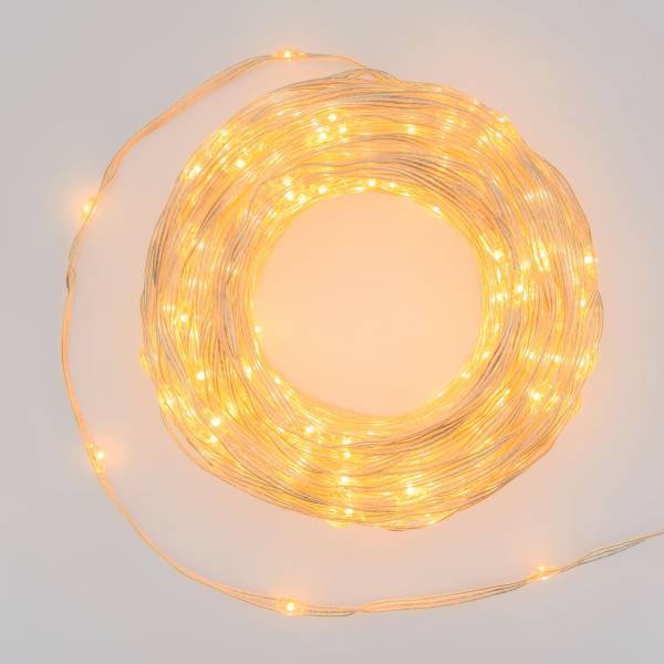 Lotti - Guirlande lumineuse gouttes 30m 400 LED haute luminosité ambrée 8 modes lumière câble transparent IP44 Lotti - Imagen 1